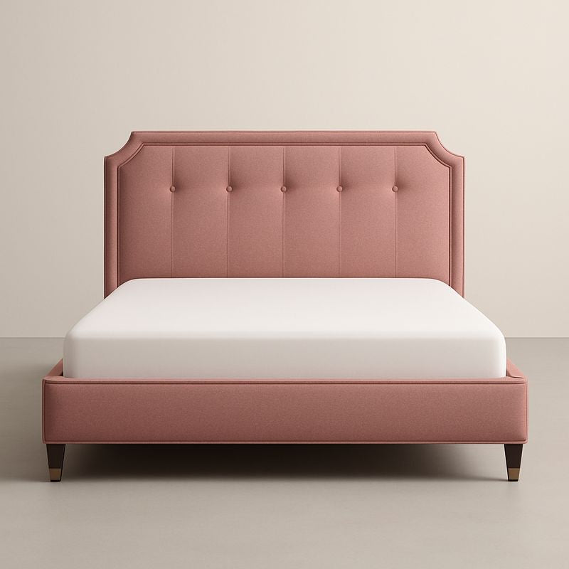 Tête de lit double en tissu rose 200x160 cm