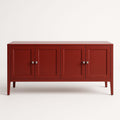 Buffet en bois rouge avec trois portes