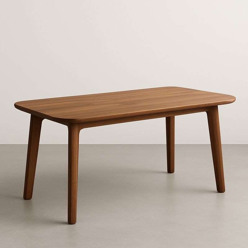 Table rectangulaire en bois massif noyer 150x80x75 cm