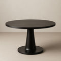 Table ronde en bois noir 120 cm