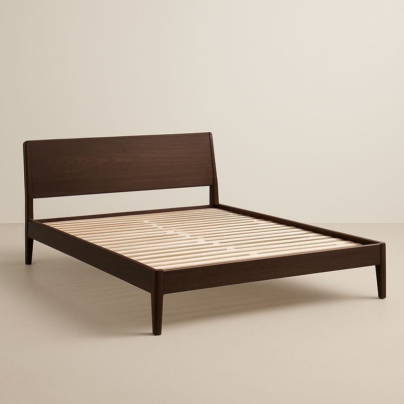 Lit double en bois massif Marron 200x160 cm