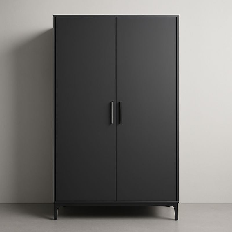 Armoire en bois MDF noire 200x100x50 cm