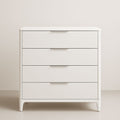 Commode 4 tiroirs en Bois Blanc 100x80x45cm