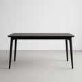 Table en bois massif Noir 180x90x75 cm
