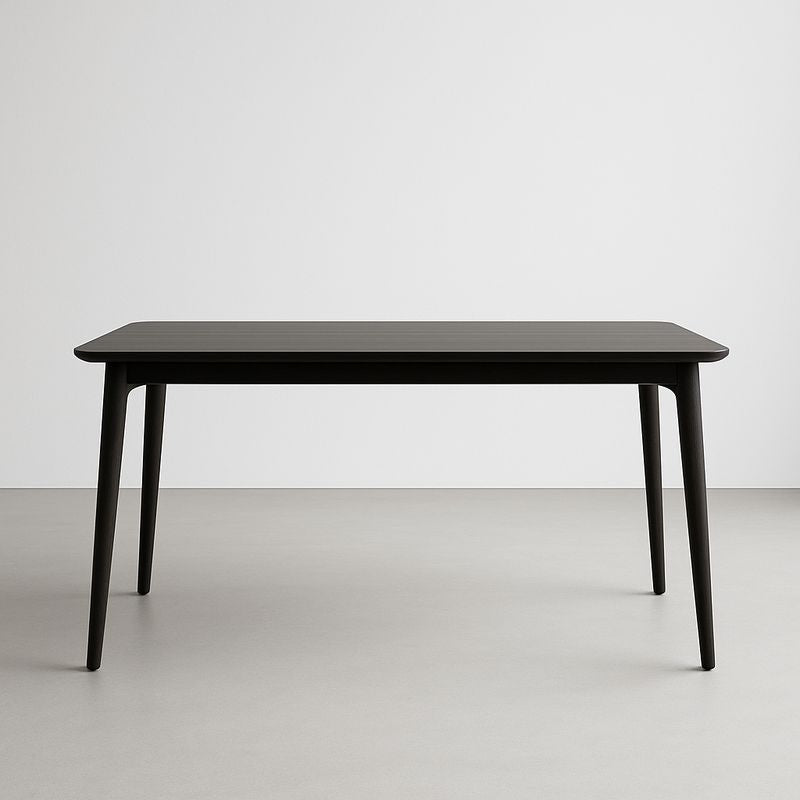 Table en bois massif Noir 180x90x75 cm