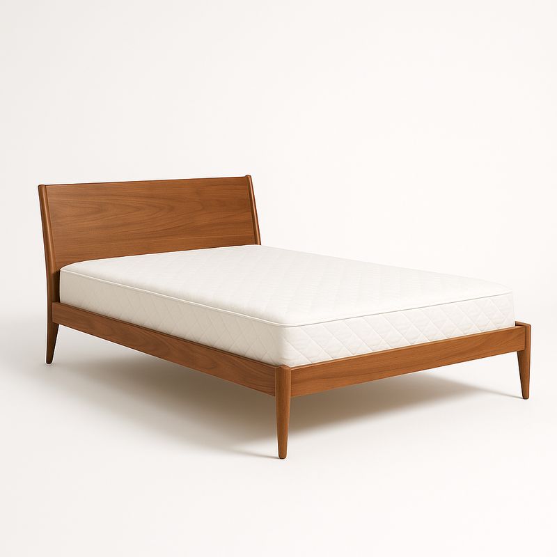 Lit en bois avec matelas en mousse polyuréthane 200x150 cm