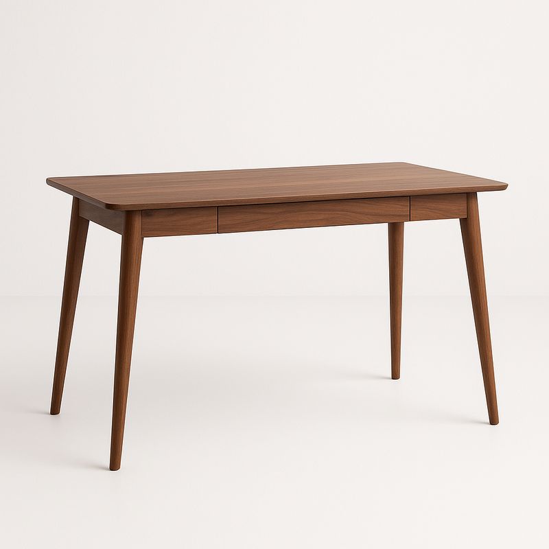 Table à manger rectangulaire en noyer, dimensions : 120 x 60 x 75 cm