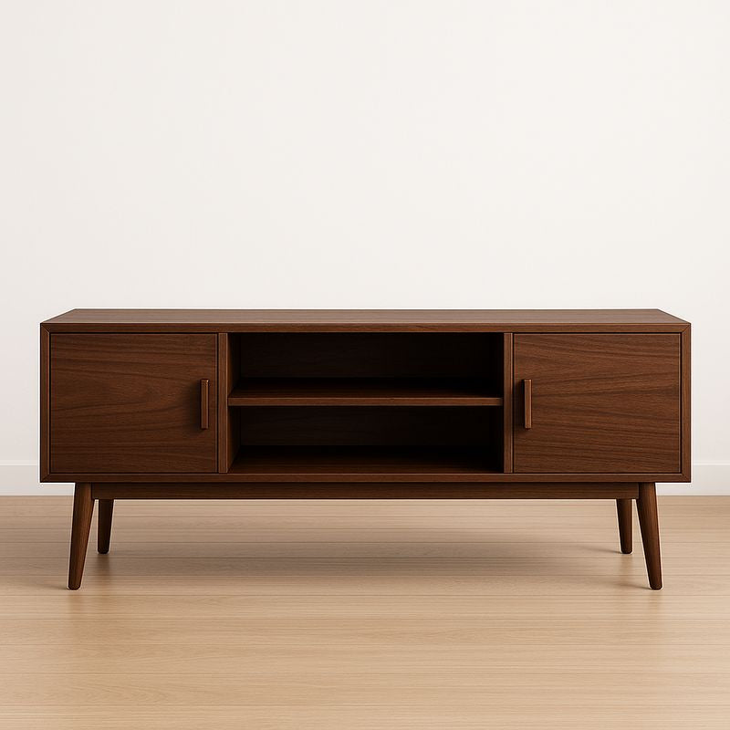 Meuble TV en bois de noyer 150x40x55 cm Marron