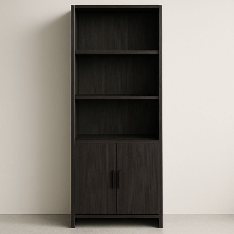 Bibliothèque en bois composite brun foncé 180 cm