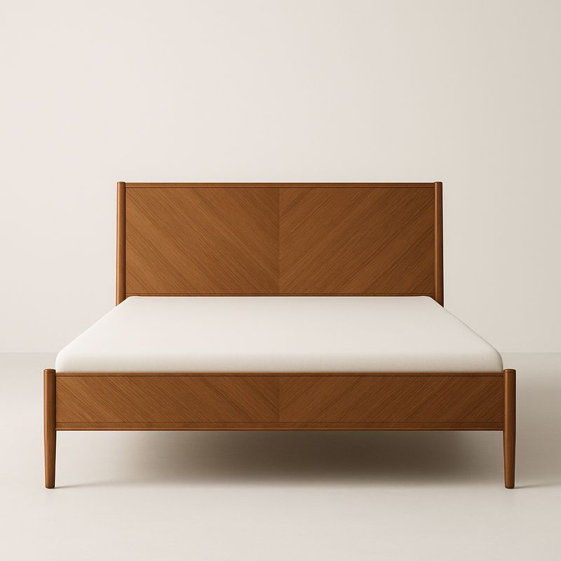 Lit Double en Bois de Chêne 160x200 cm